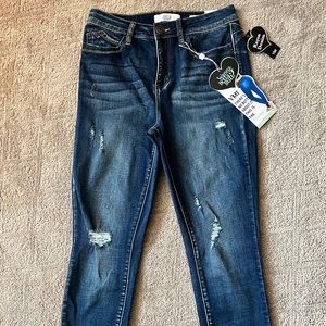 YMI Distressed High-Rise Skinny Jeans